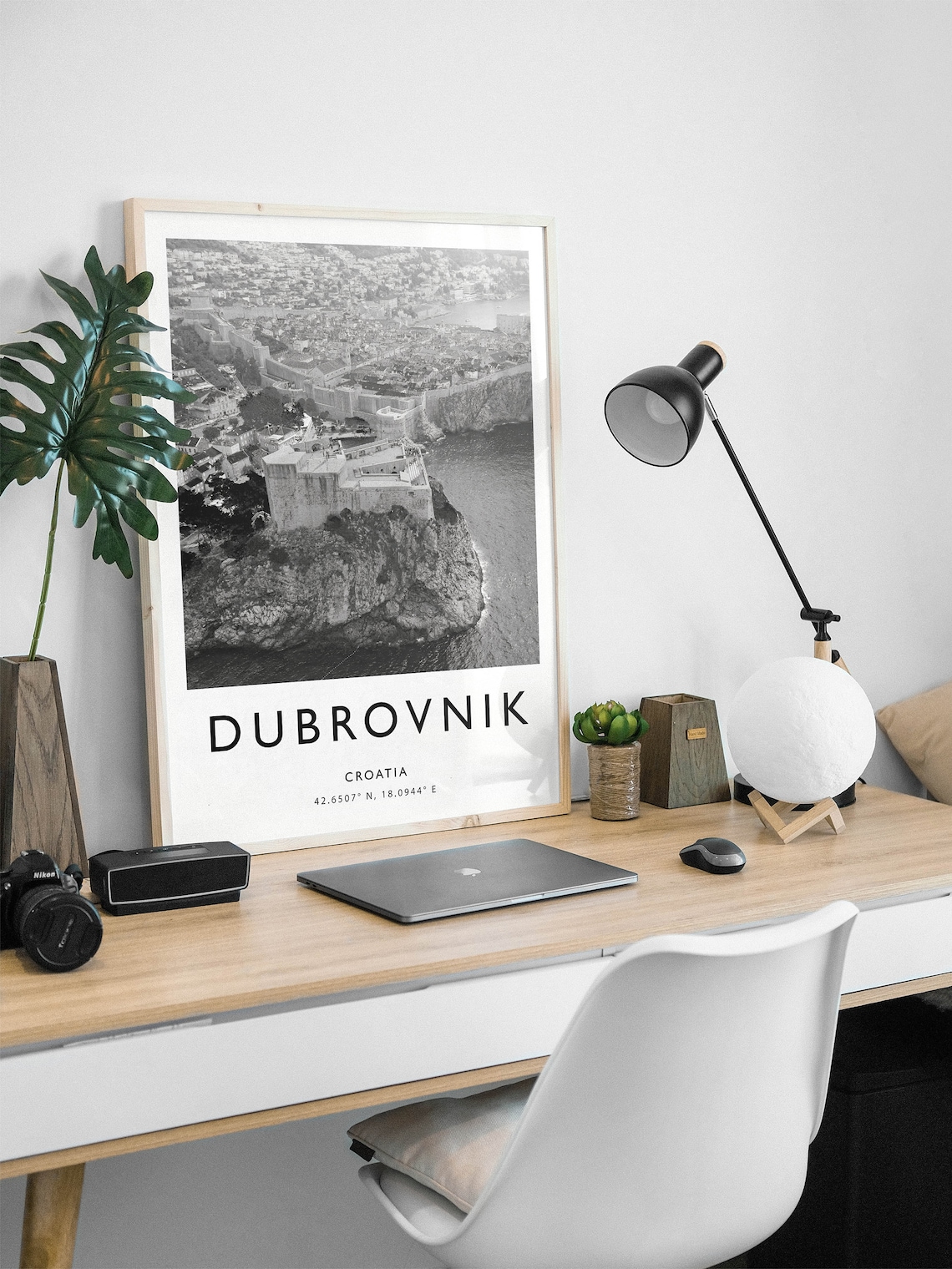 Dubrovnik Travel Poster, Black And White Art - Image 2
