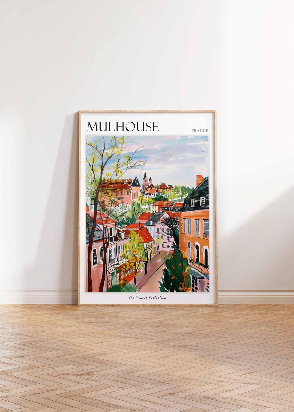 Setubal Portugal Orange Rooftops Over the Sparkling Bay Poster - Image 3