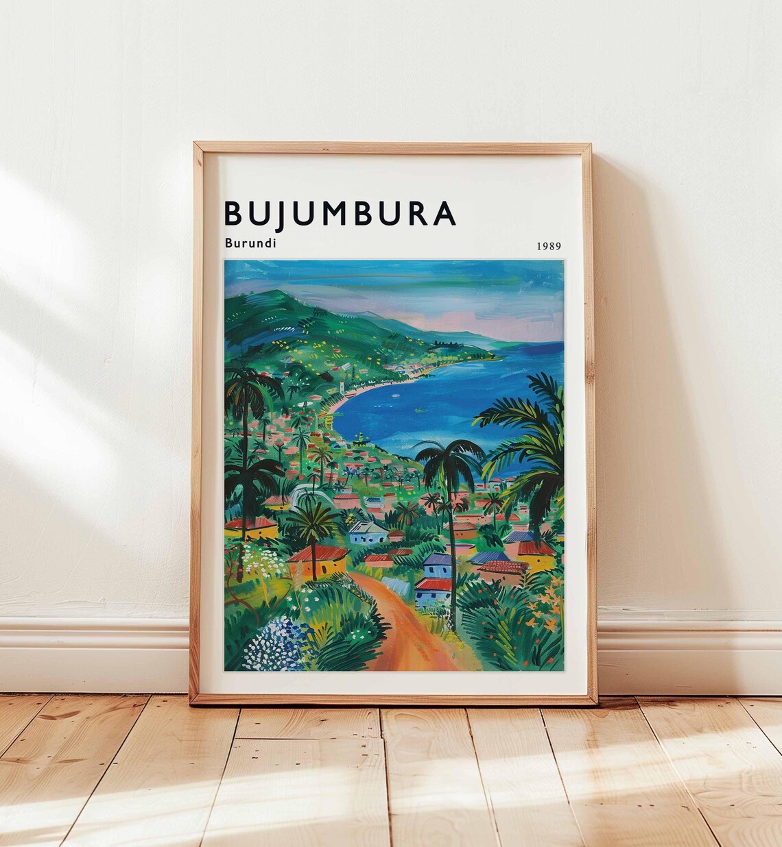 Bujumbura Burundi 1989 Coastal Palm Lake Tanganyika View Poster