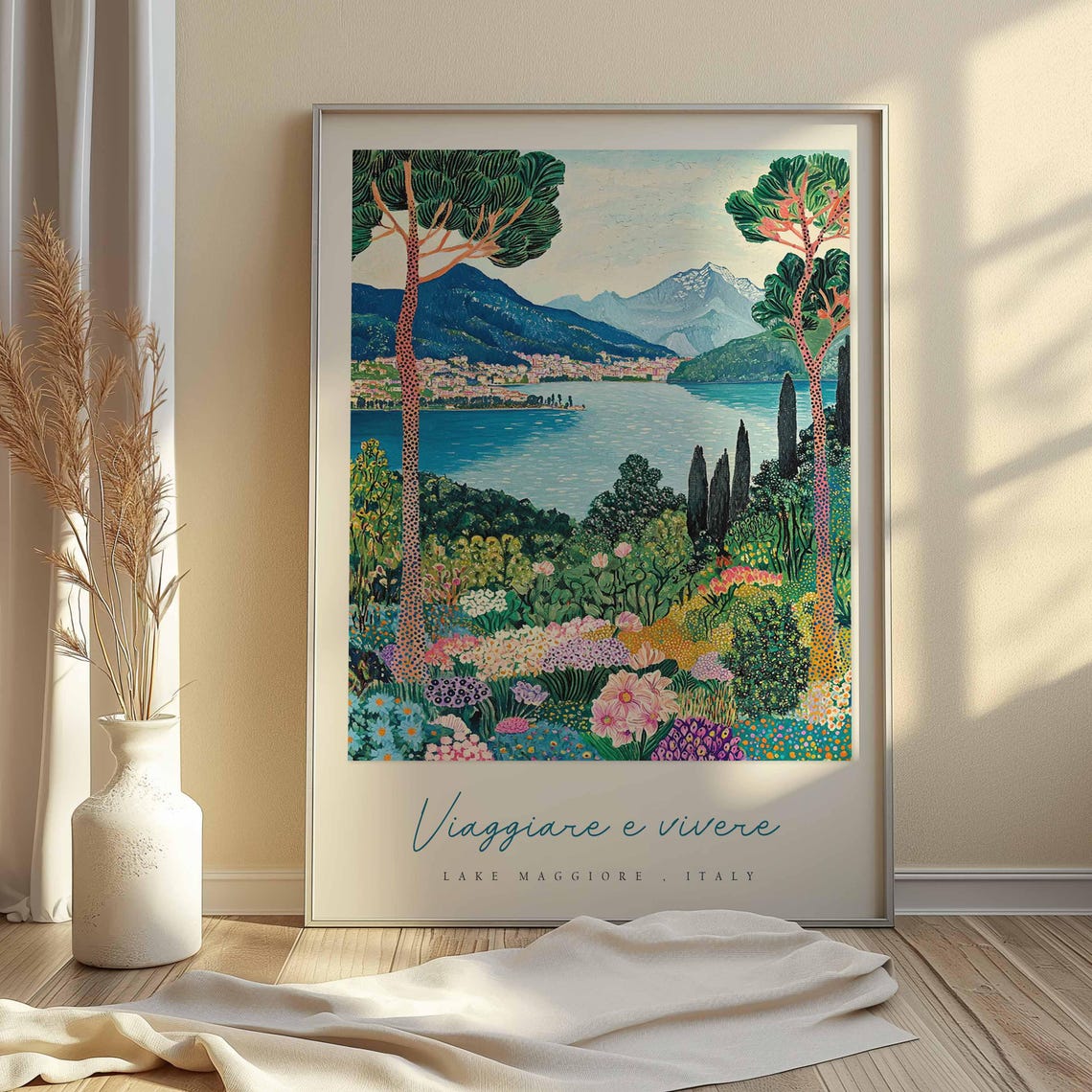 Lake Maggiore Poster Italian Travel Print Lake Maggiore Travel Art Lake Maggiore Wall Art Italy Art Italy Travel Decor Travel Gift - Image 2