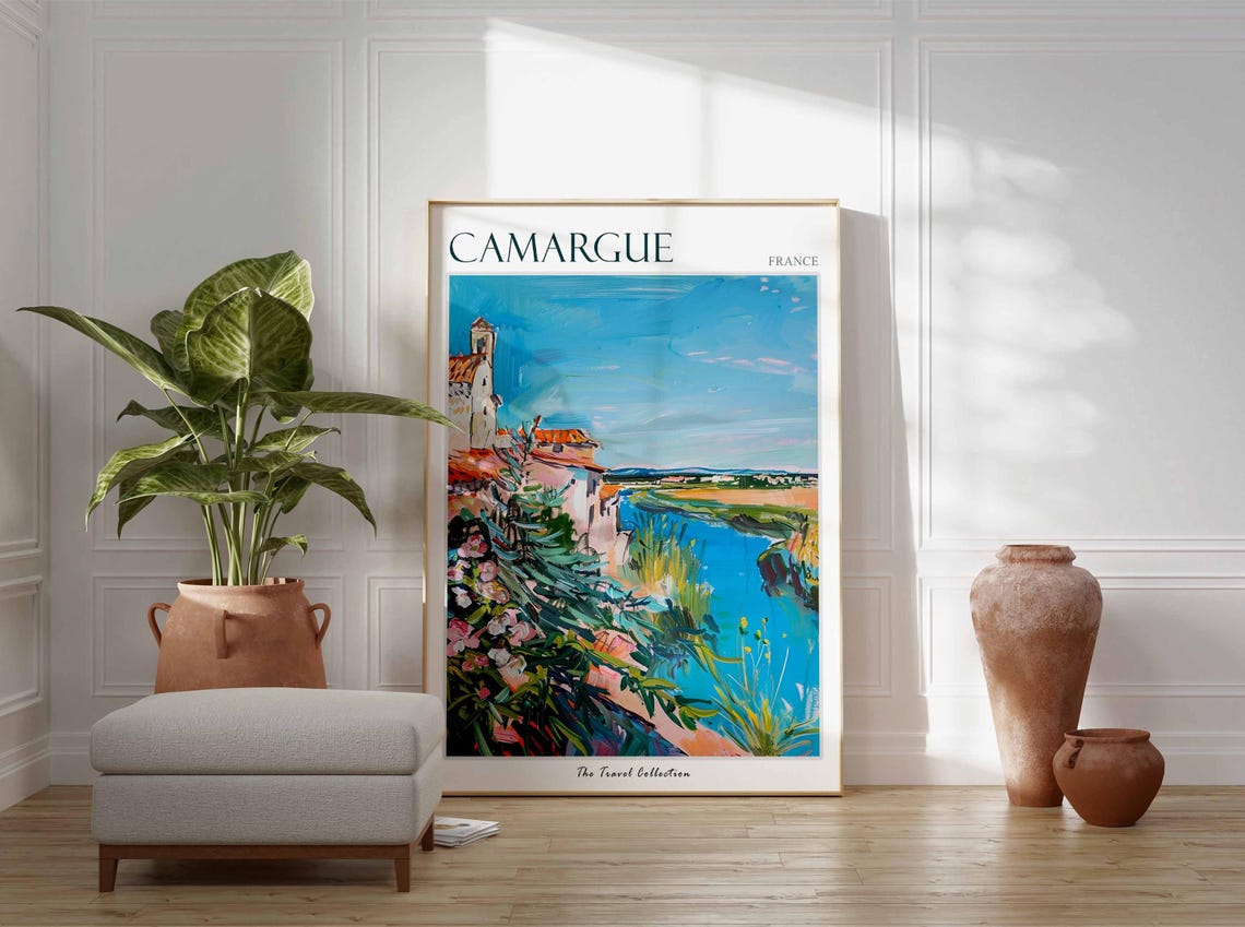 Camargue Poster France Travel Print French Decor Europe Travel Poster European Wall Art Camargue Gift Camargue Travel Poster - Image 3