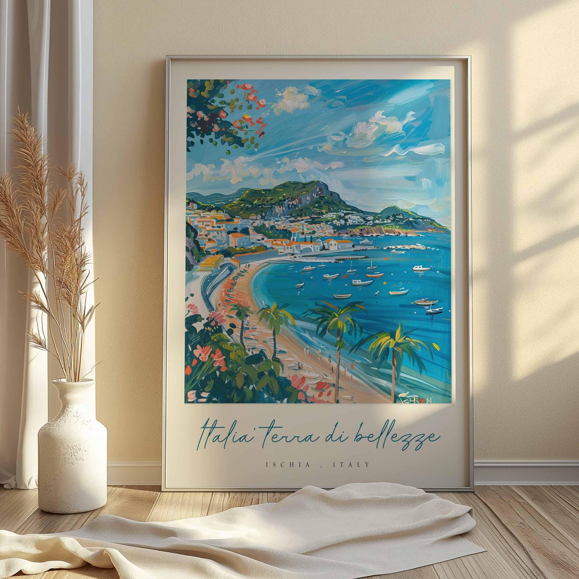 Ischia Poster Italian Travel Print Ischia Travel Art Ischia Wall Art Italy Art Italy Travel Decor Italian Travel Gift - Image 2