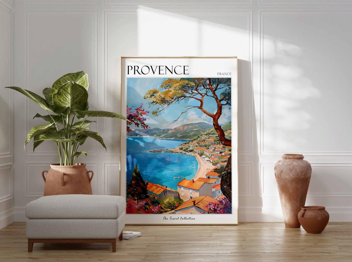 Provence Poster France Travel Print French Decor Europe Travel Poster European Wall Art Provence Gift Provence Travel Poster - Image 2