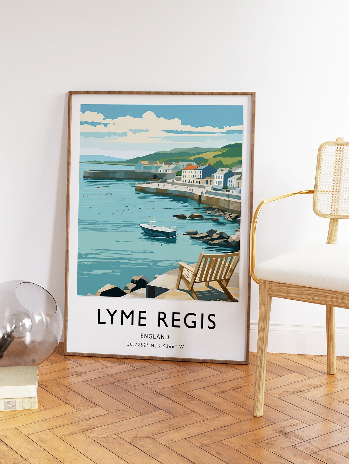 Lyme Regis Travel Poster, Dorset English Coast - Image 2