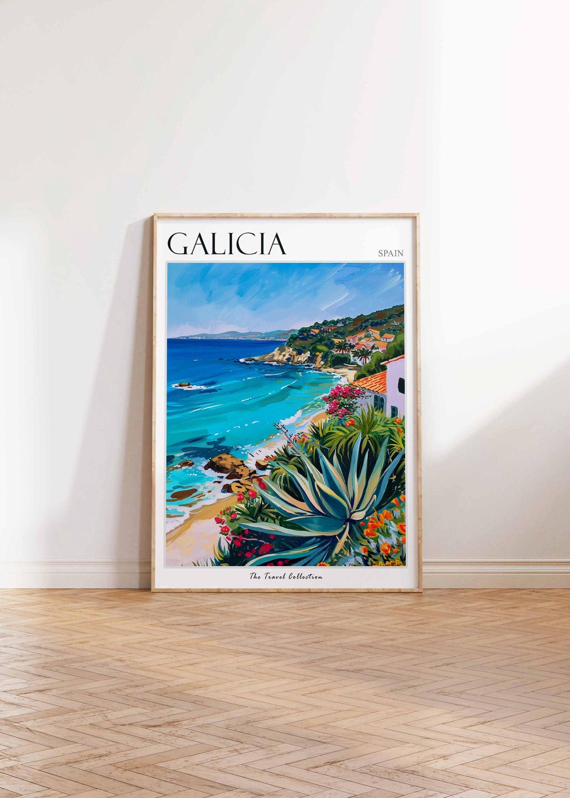 Galicia Poster Spain Travel Print Spanish Decor Europe Travel Poster European Wall Art Sea Print Galicia Gift Galicia Travel Poster - Image 2