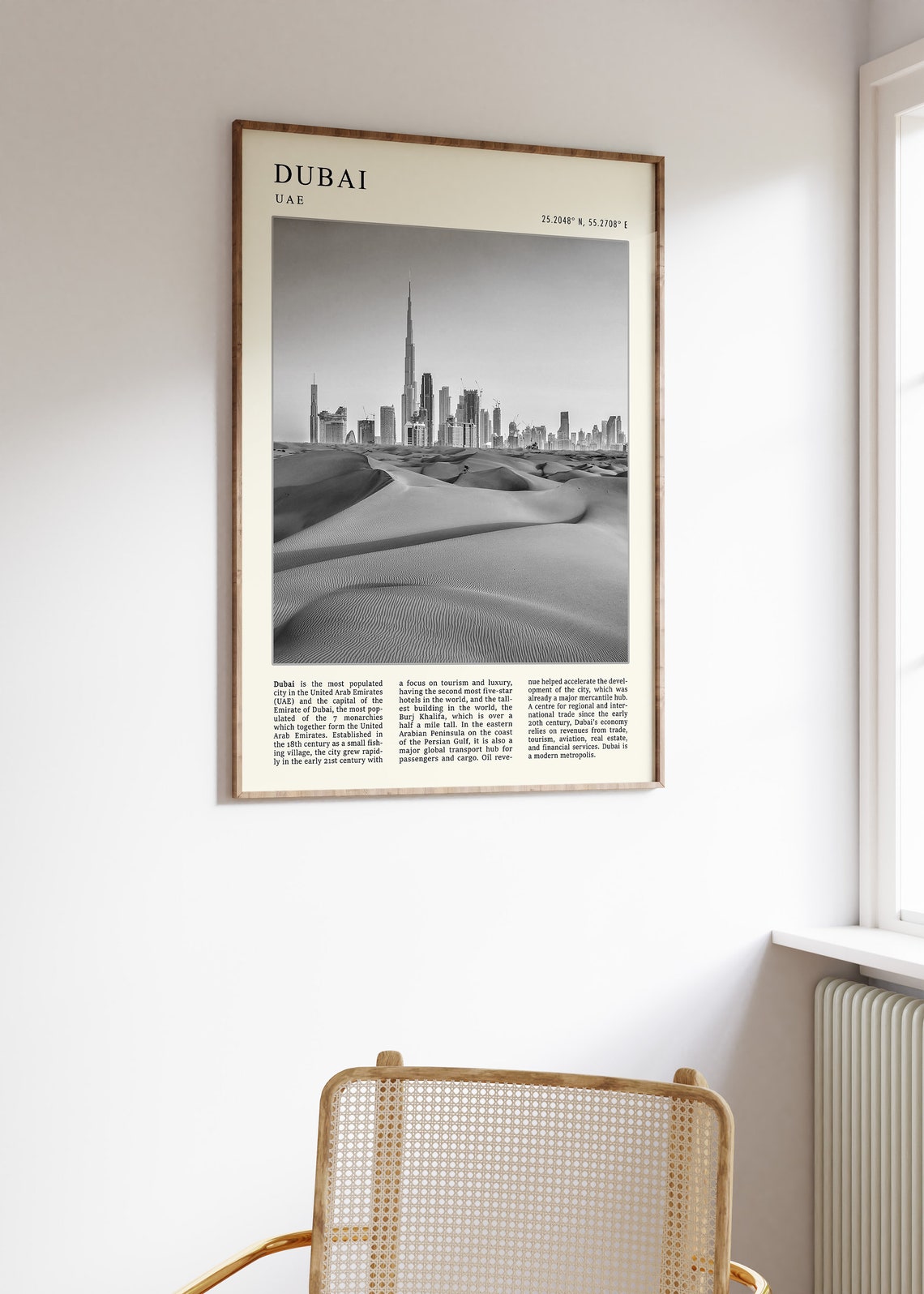 Dubai Travel Print Dubai Travel Poster Uae Print Middle East Travel Art Travel Decor Black And White Photographic Print - Image 2
