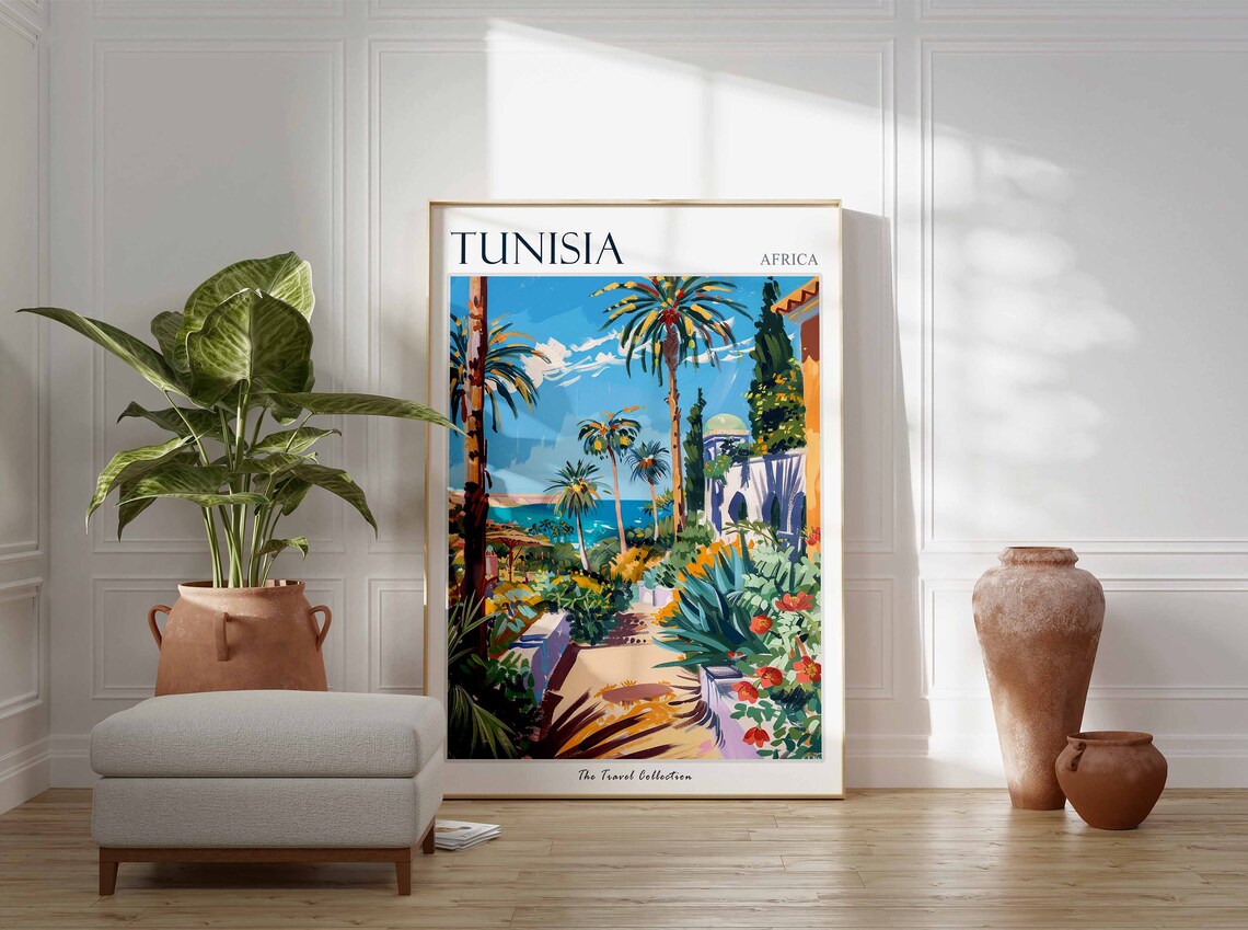 Tunisia Travel Poster, North African Wall Art - Image 2