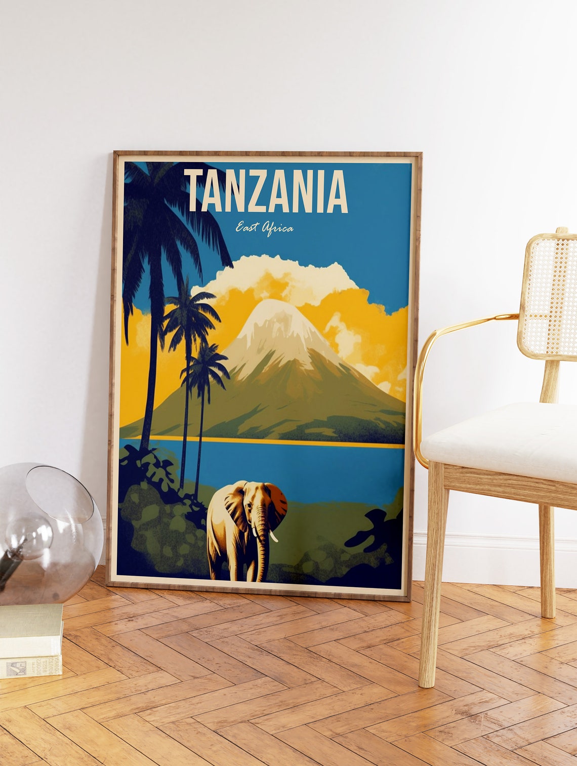 Tanzania Travel Print Tanzania Travel Poster Africa Travel Wall Art Colourful Travel Art Vintage Travel Travel Gift A1a2a3a4 - Image 2
