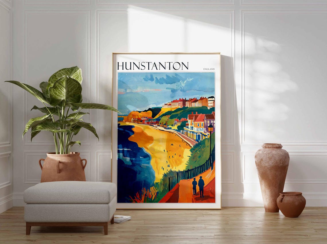 Hunstanton England Golden Beach Curving Bay Cliff Walk Poster - Image 3