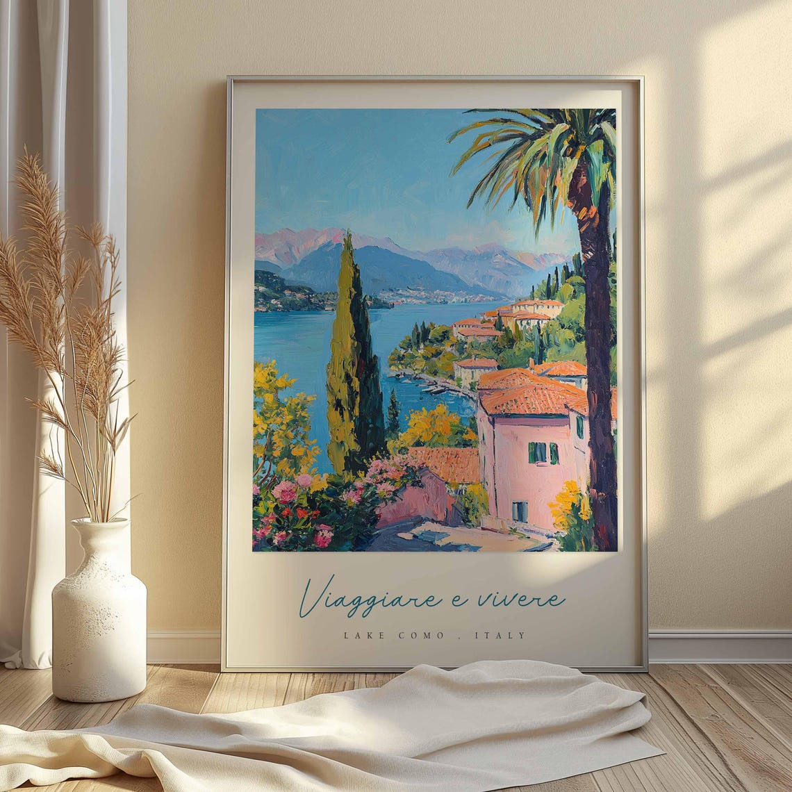Lake Como Poster Italian Travel Print Lake Como Travel Art Lake Como Wall Art Italy Art Italy Travel Decor Italian Travel Gift - Image 2