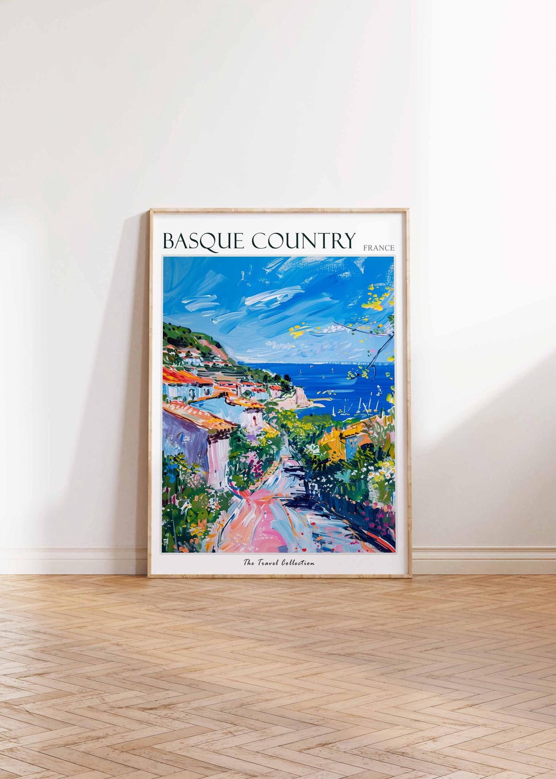 Basque Country Poster France Travel Print French Decor Europe Travel Poster European Wall Art Basque Country Travel Poster - Image 2