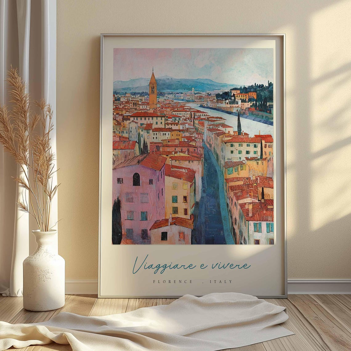 Florence Poster Italian Travel Print Florence Travel Art Florence Wall Art Italy Art Italy Travel Decor Italian Travel Gift - Image 2