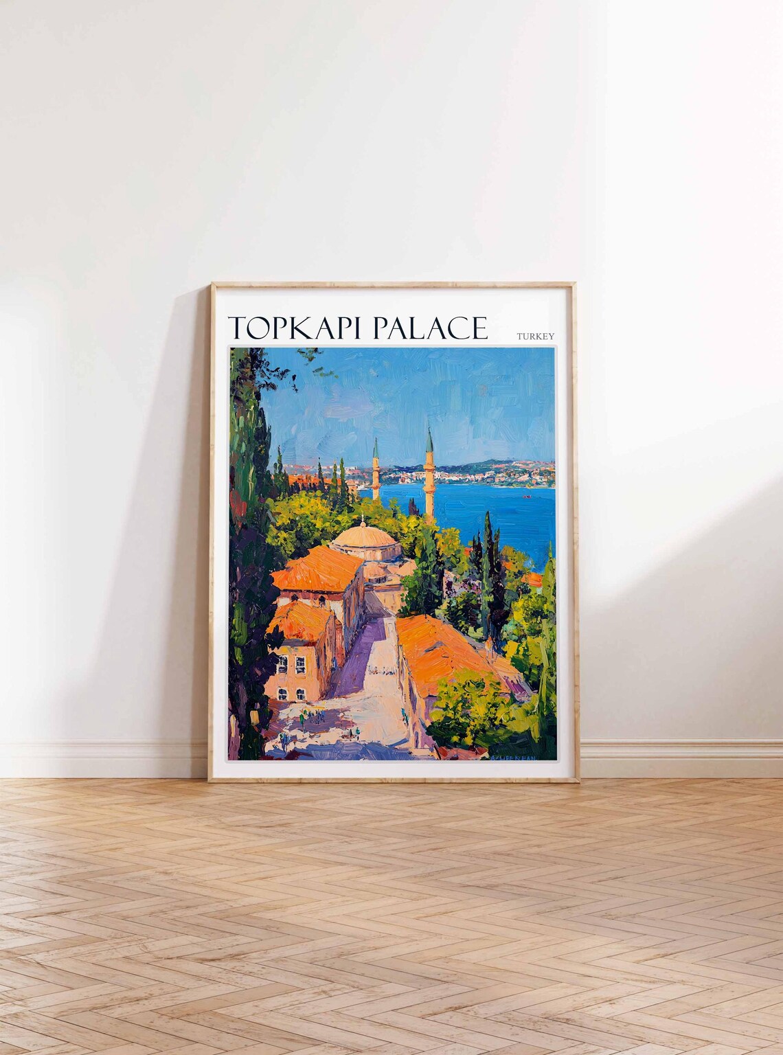 Topkapi Palace Poster Topkapi Palacetravel Print Islamic Wall Art Tropical Decor Botanical Print Turkey Gift Topkapi Palace Wall Art - Image 2