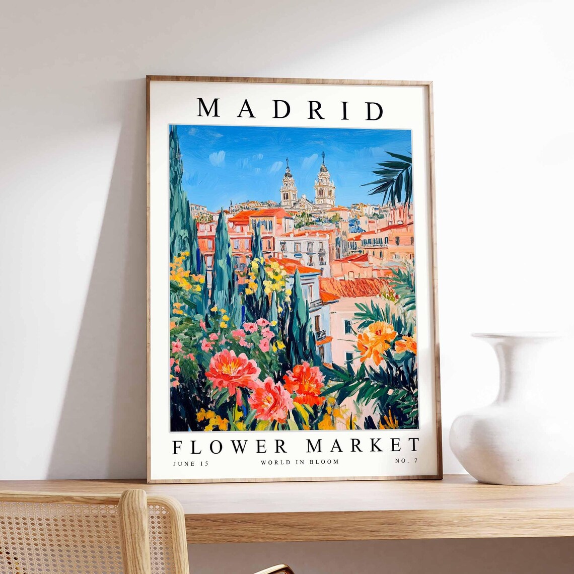 Madrid Flower Market June 15 World In Bloom No 7 Floral City Poster