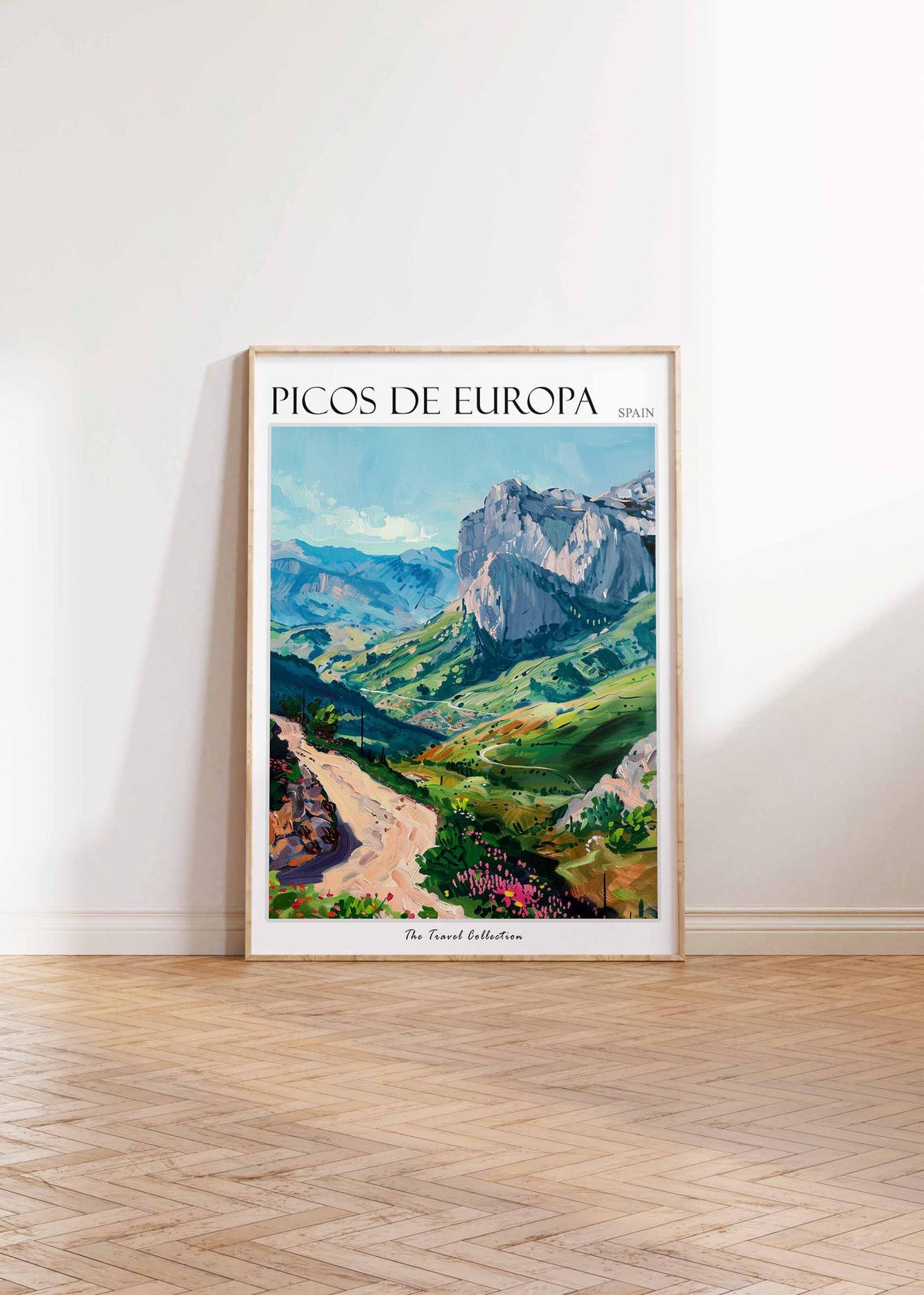 Picos De Europa Poster Spain Travel Print Spanish Decor Europe Travel Poster European Wall Art Picos De Europa Travel Poster - Image 2