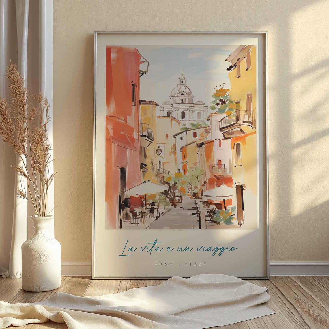 Rome Poster Italian Travel Print Rome Travel Art Rome Wall Art Italy Art Italy Travel Decor Italian Travel Gift - Image 2