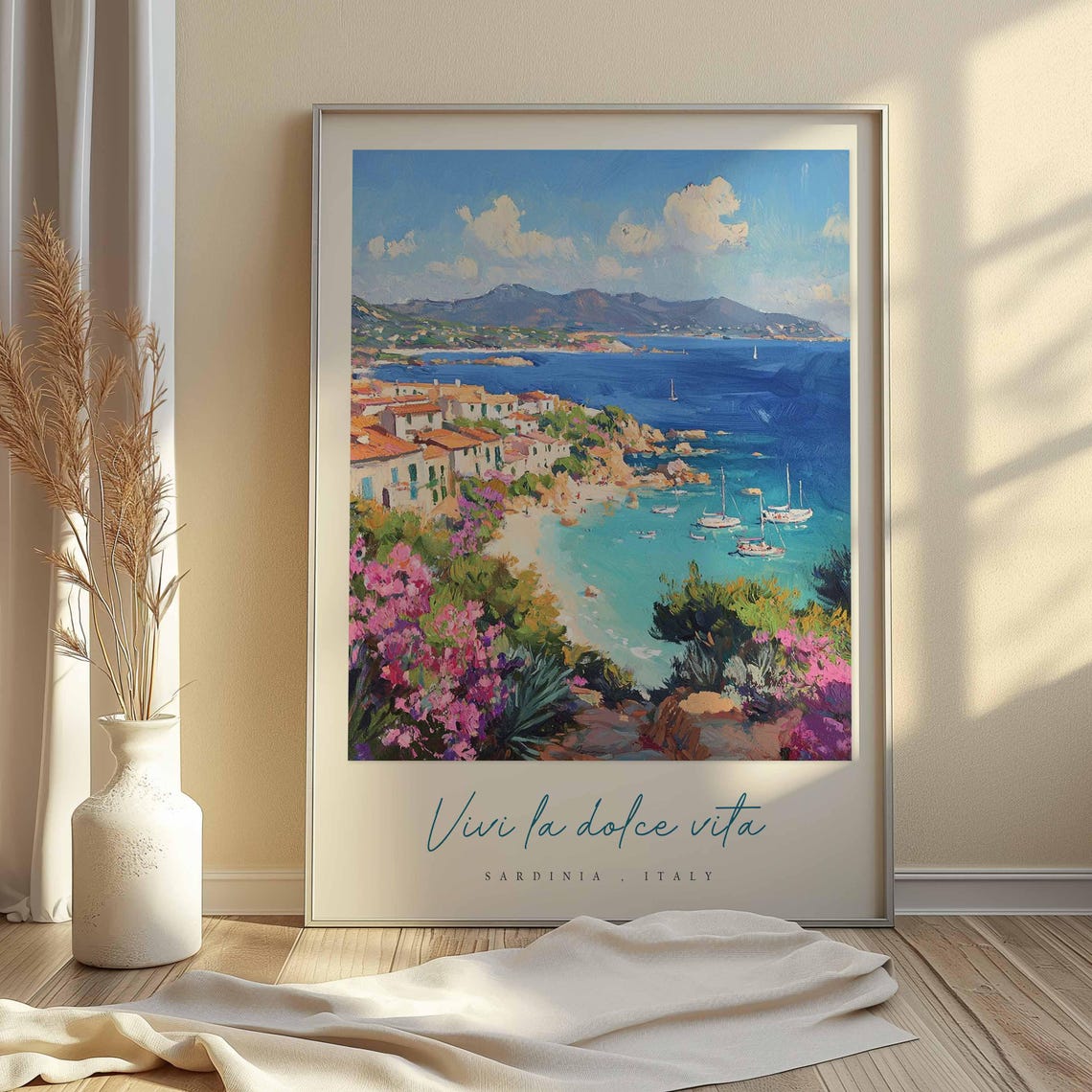 Sardinia Poster Italian Travel Print Sardinia Travel Art Sardinia Wall Art Italy Art Italy Travel Decor Italian Travel Gift - Image 2