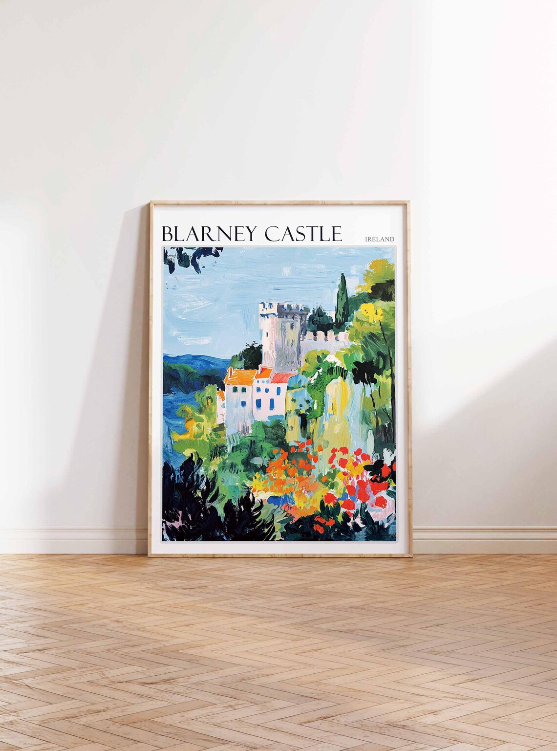 Blarney Castle Ireland Tower With Orange Roofs and Flowers Poster - Image 3