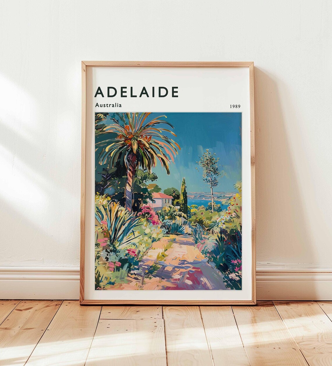Adelaide Australia Travel Poster South Cityscape Wall Art