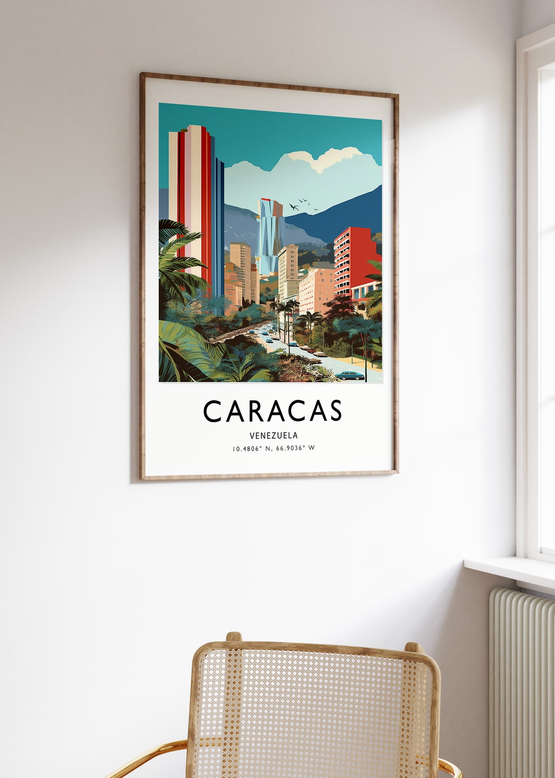 Caracas Travel Poster Venezuela Coast Travel Print Caracas Travel Art Travel Poster Colourful Travel Decor Travel Gift A1a2a3a4 - Image 3
