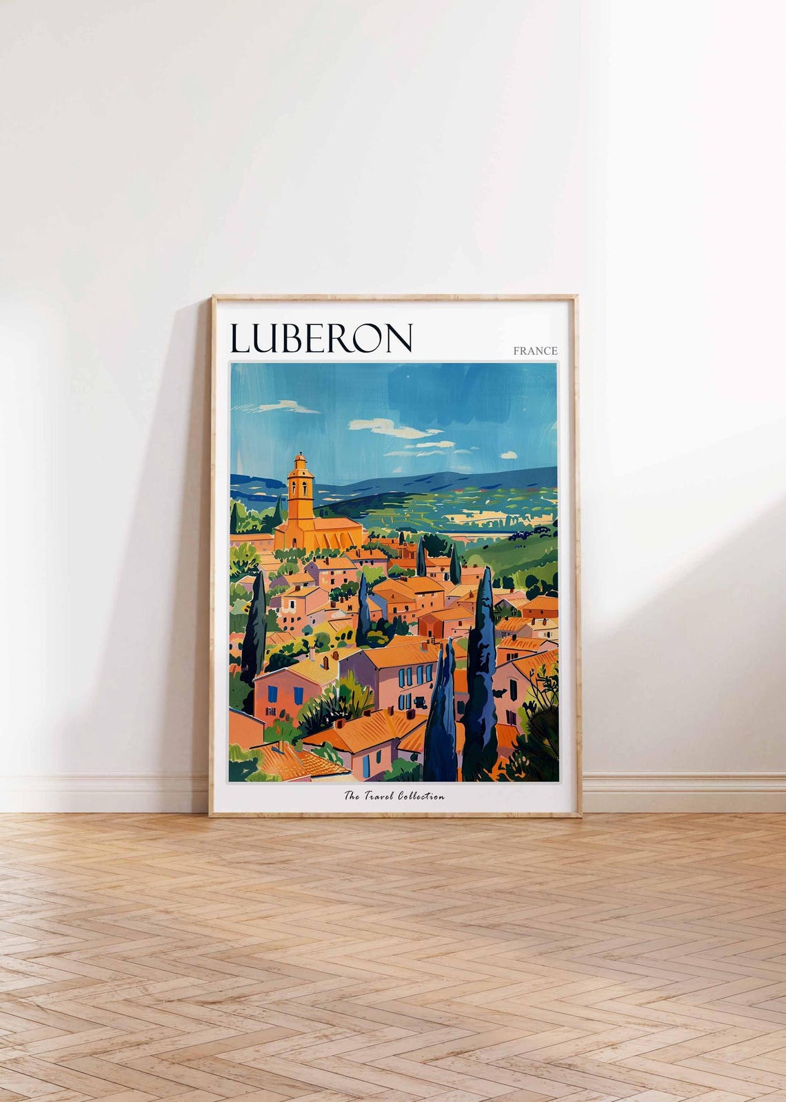 Luberon Poster France Travel Print French Decor Europe Travel Poster European Wall Art Luberon Gift Luberon Travel Poster - Image 2