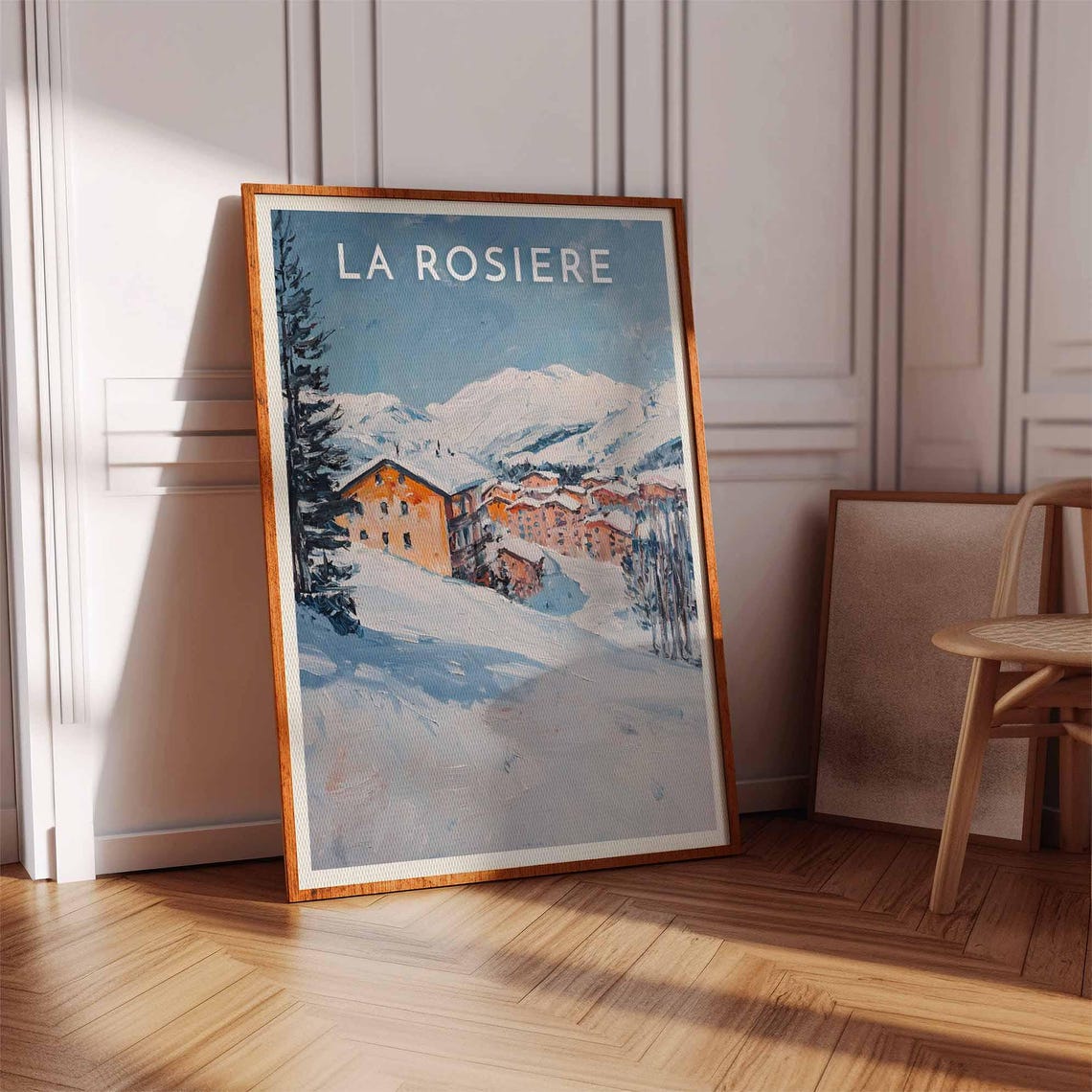 Skiing Travel Poster La Rosire Ski Print France Travel Print Skiing Art Skiing Print Winter Sport Art Ski Gift - Image 2