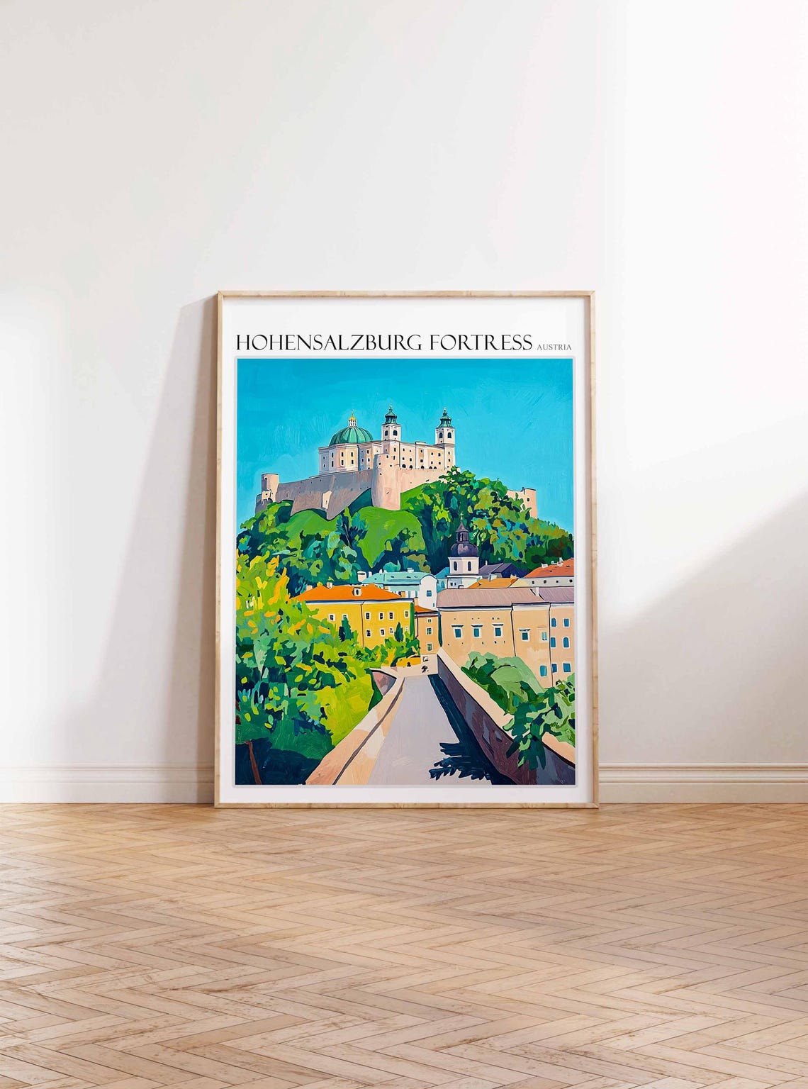 Hohensalzburg Fortress Poster Hohensalzburg Fortress Travel Print Austria Travel Print Europe Travel Poster European Wall Art - Image 2