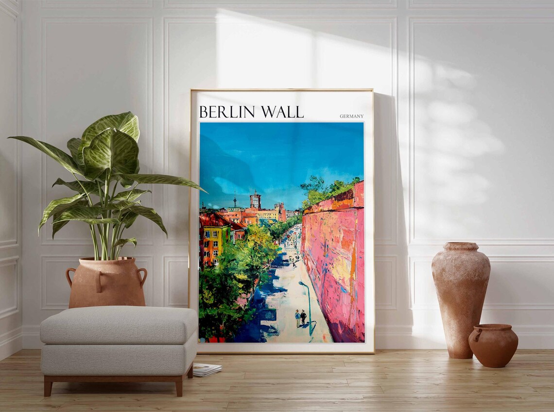 Berlin Wall Poster Germany Travel Print German Decor Europe Travel Poster European Wall Art City Print Berlin Wall Travel Poster - Image 2