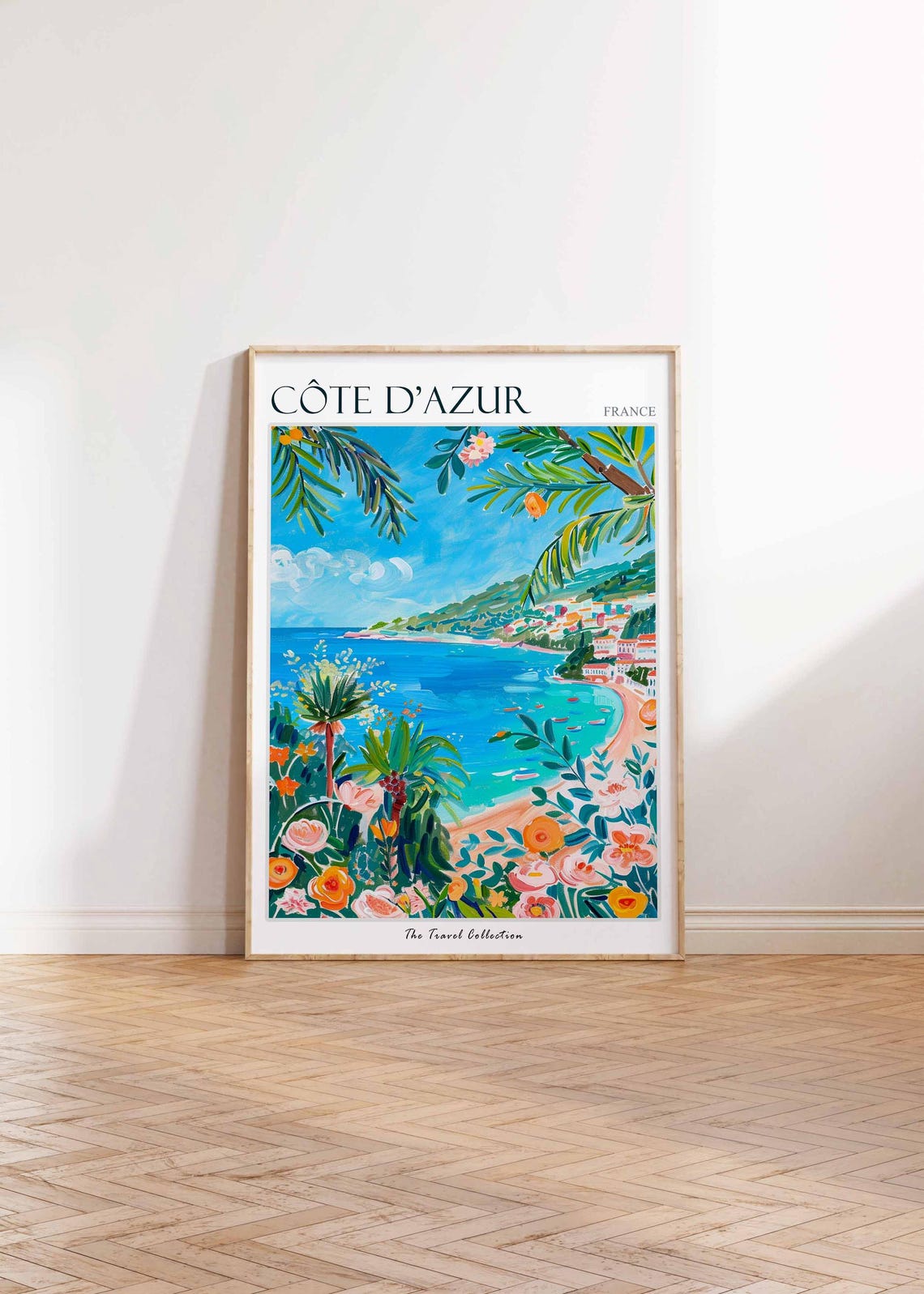 Cte Dazur Poster France Travel Print French Decor Europe Travel Poster European Wall Art Cte Dazur Gift Cte Dazur Travel Poster - Image 2