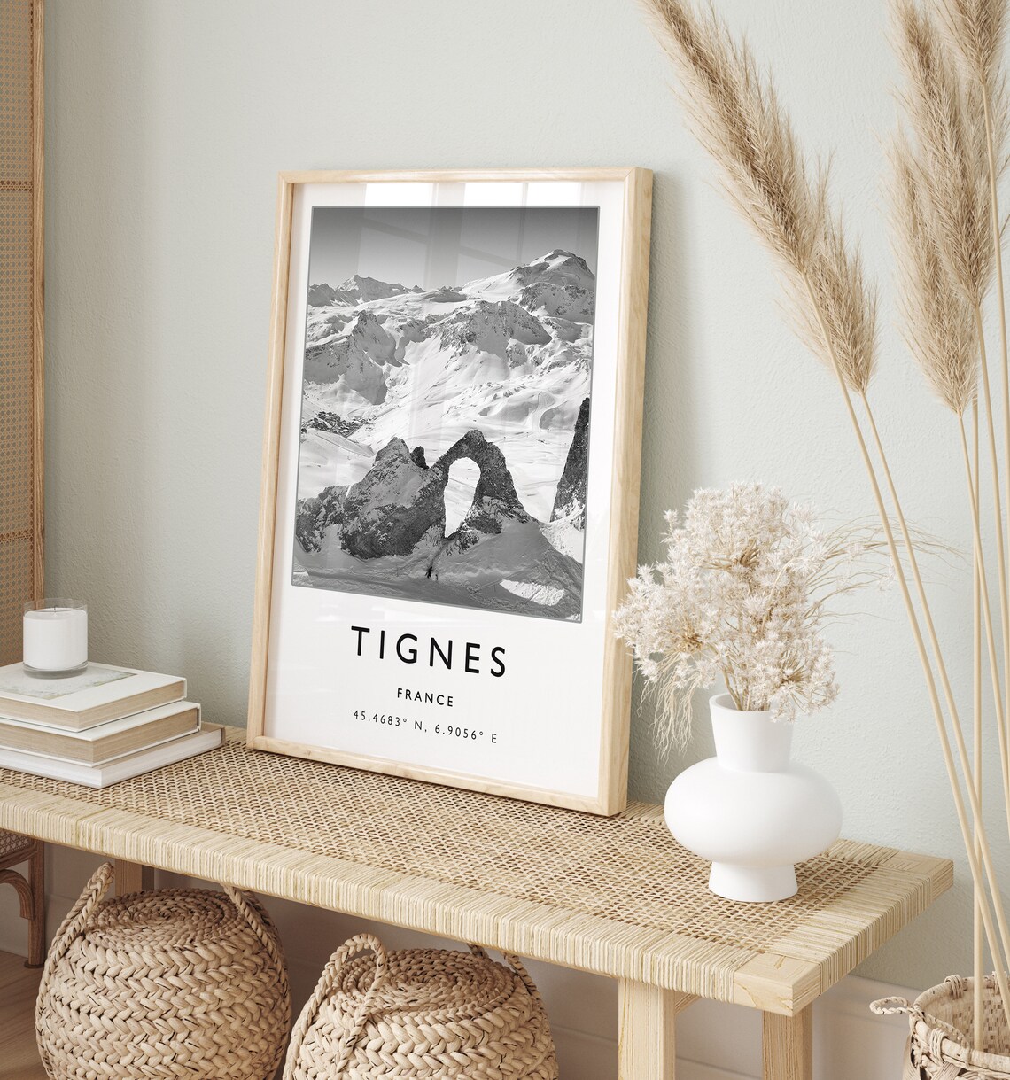 Tignes France Skiing Travel Poster Art Print - Image 2