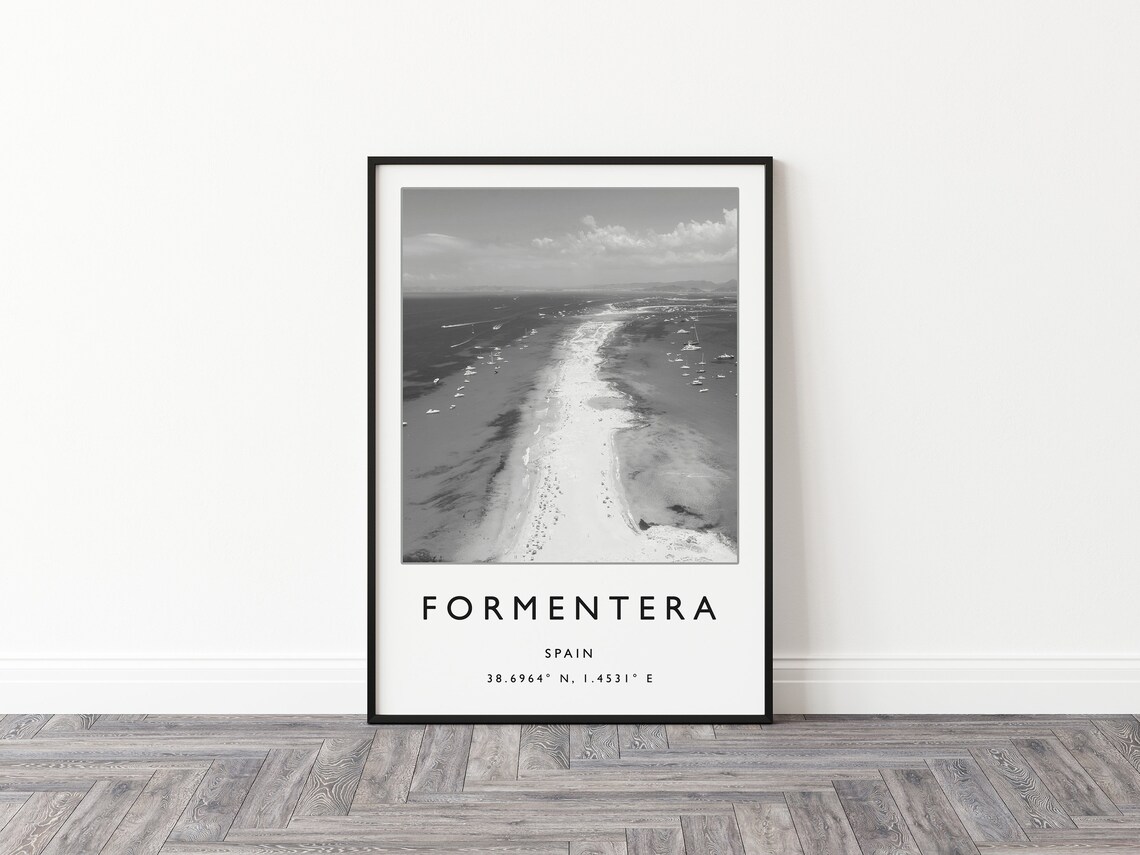 Formentera Spain Aerial Beach Photo Travel Poster Coastal Artwork - Image 2
