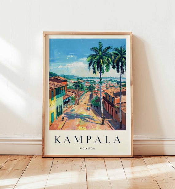 Kampala Uganda Travel Poster Vibrant East Africa Wall Art