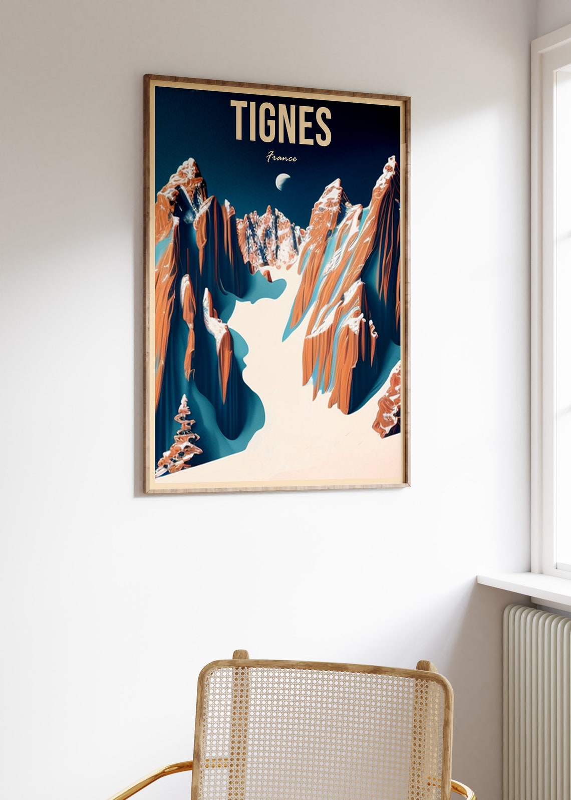 Tignes Travel Print Tignes Travel Poster France Travel Wall Art Colourful Travel Art Vintage Travel Travel Gift A1a2a3a4 - Image 3