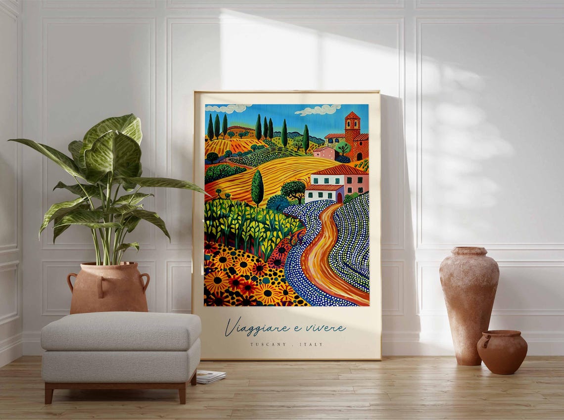 Tuscany Poster Italian Travel Print Tuscany Travel Art Tuscany Wall Art Italy Art Italy Travel Decor Italian Travel Gift - Image 3
