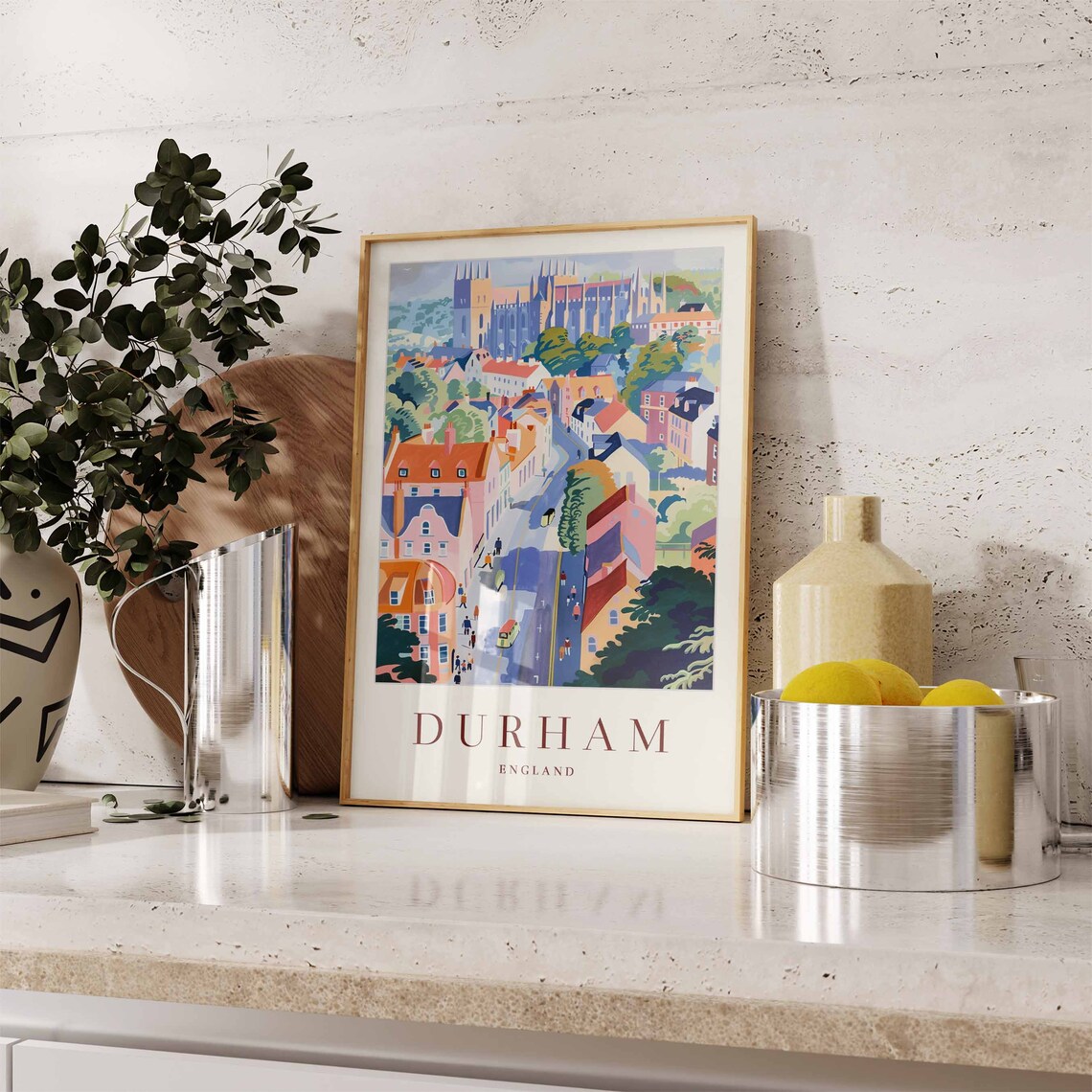 Durham Travel Poster, British City Art Print - Image 3