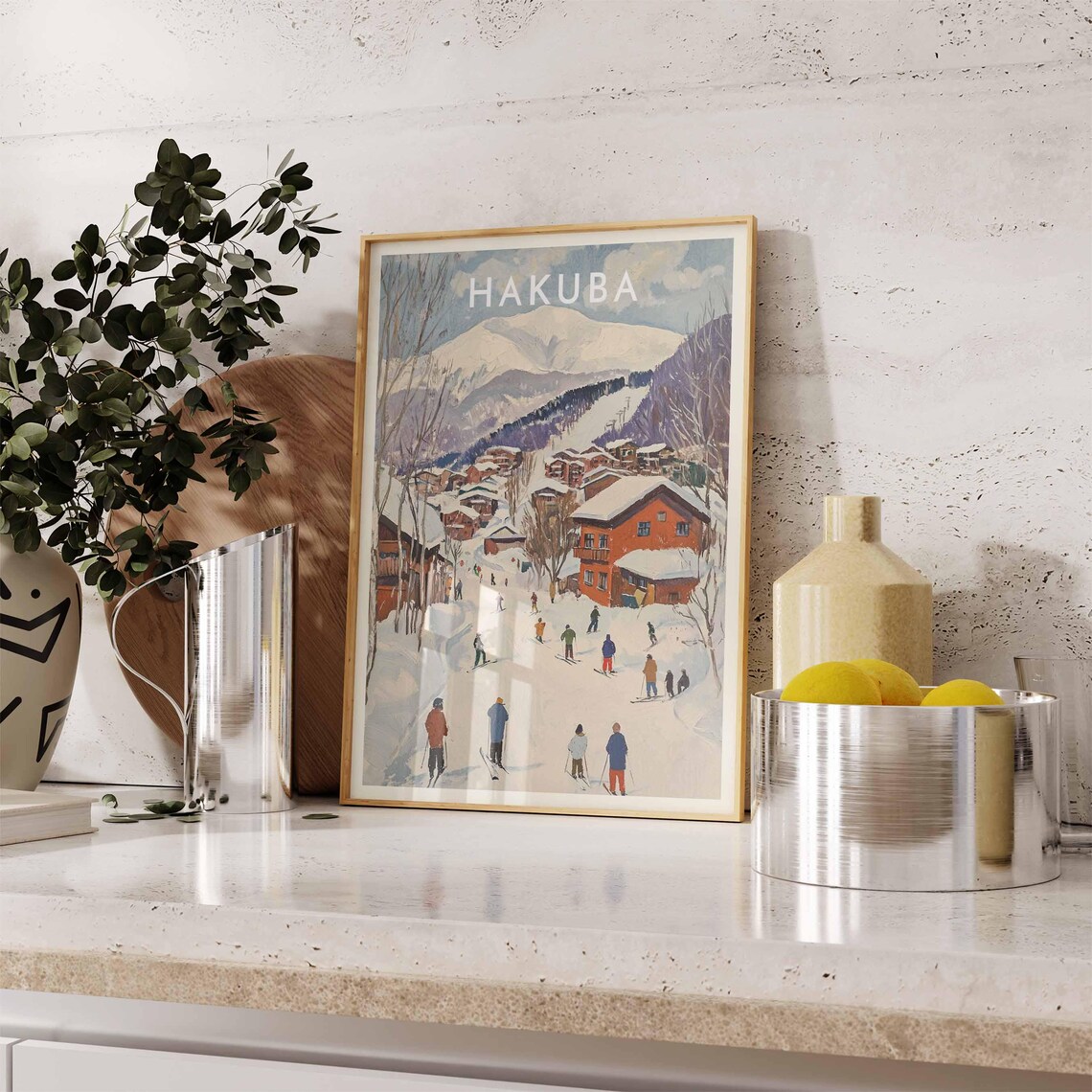Hakuba Skiing Travel Poster, Japan Winter Sport - Image 2