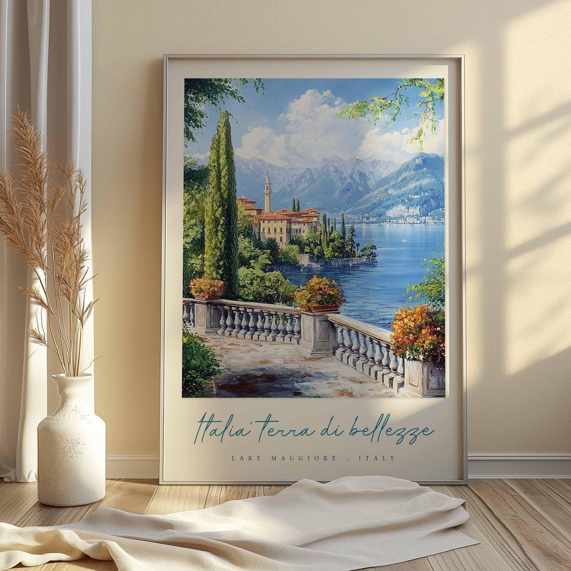 Lake Maggiore Poster Italian Travel Print Lake Maggiore Travel Art Lake Maggiore Wall Art Italy Art Italy Travel Decor Travel Gift - Image 2
