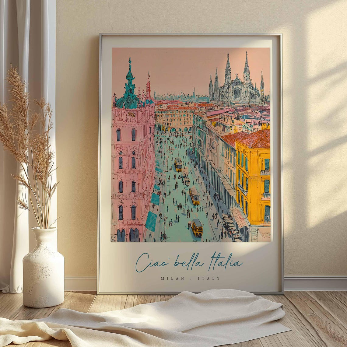 Milan Poster Italian Travel Print Milan Travel Art Milan Wall Art Italy Art Italy Travel Decor Italian Travel Gift - Image 2