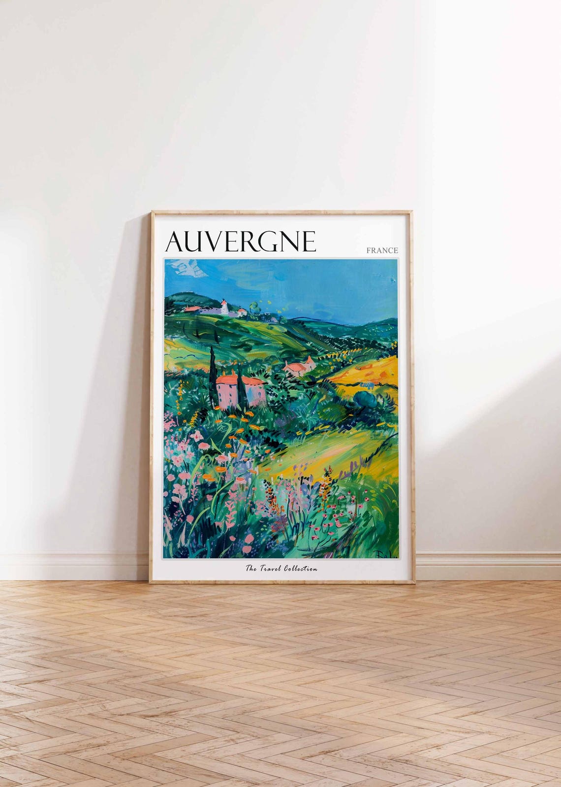 Auvergne Poster France Travel Print French Decor Europe Travel Poster European Wall Art Auvergne Gift Auvergne Travel Poster - Image 2