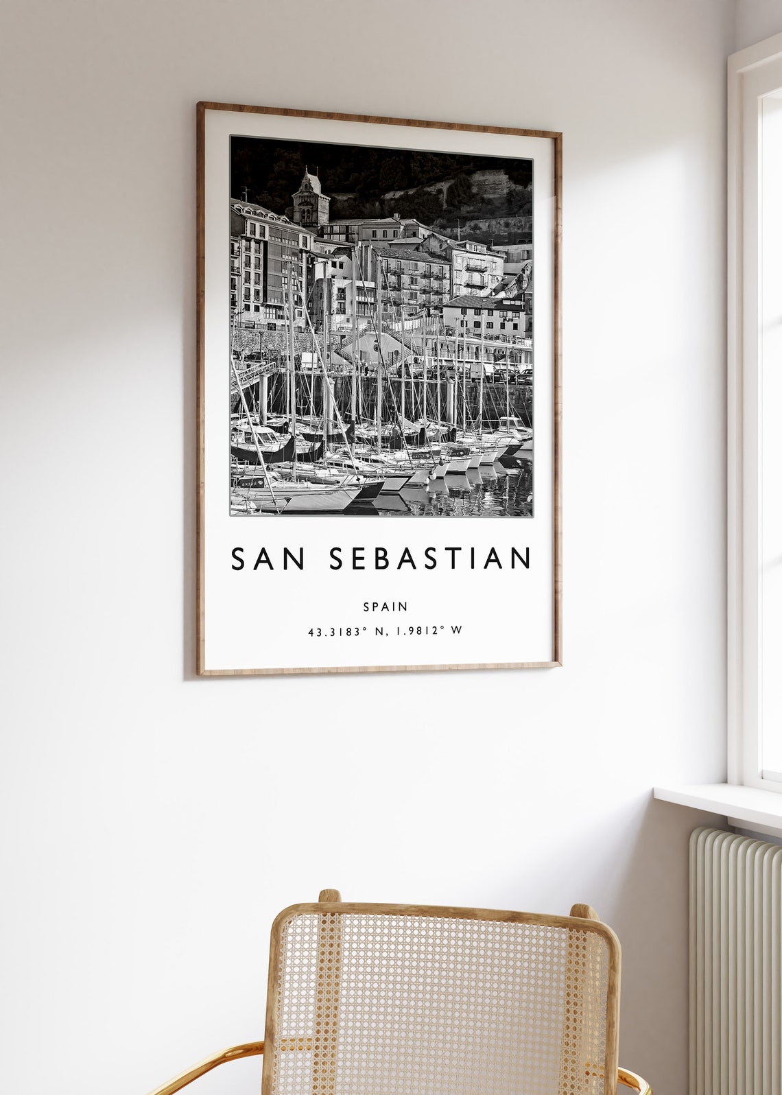 San Sebastian Travel Print San Sebastian Poster Spain Travel Print Spanish Print Black And White Travel Poster Travel Art Travel Gift - Image 3