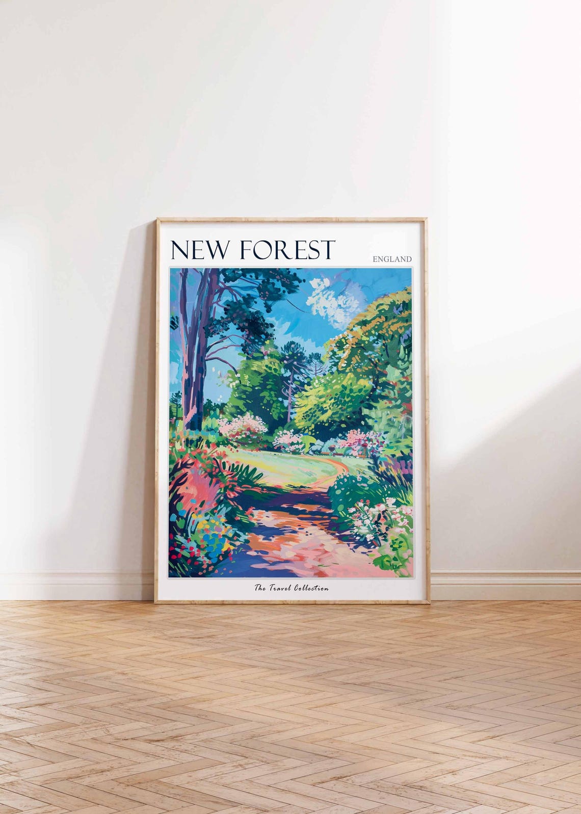 New Forest Poster England Travel Poster Countryside Poster English Countryside New Forest Travel Print Countryside Travel Print - Image 2