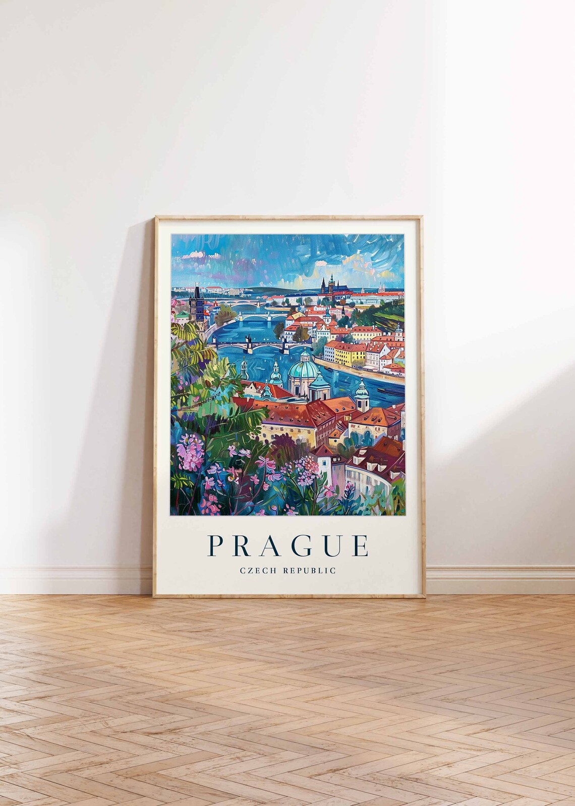 Prague Travel Poster, European City Wall Art - Image 2