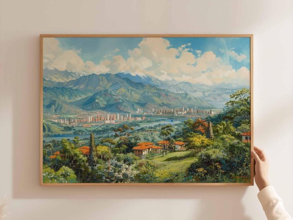 Bogota Poster Colombia Travel Print Colombian Wall Art South America Decor Latin