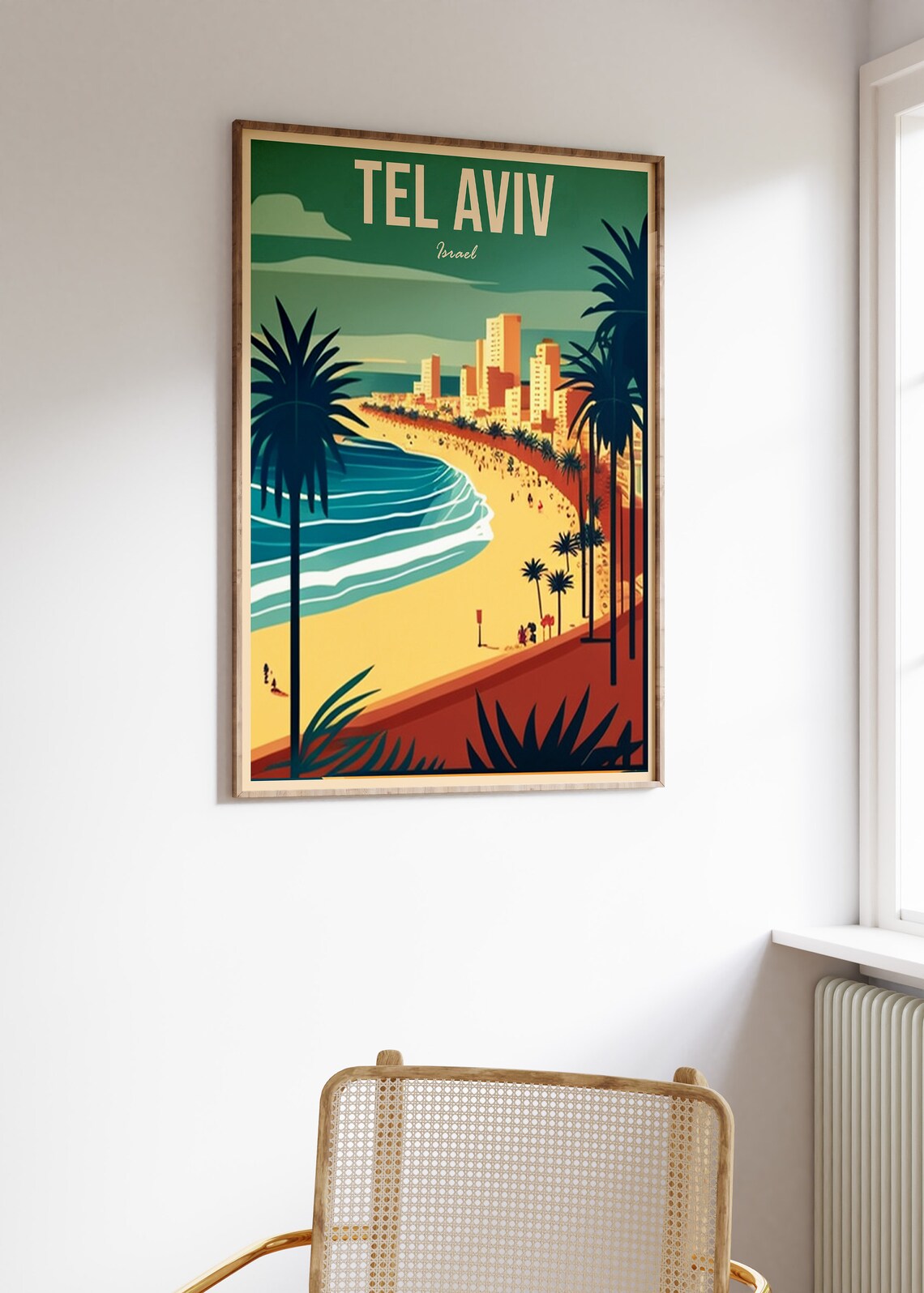 Tel Aviv Vintage Travel Poster, Israel Wall Art - Image 3