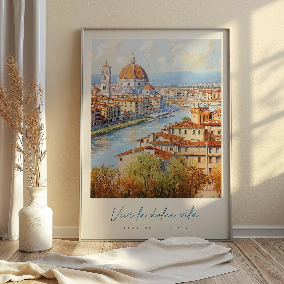 Florence Poster Italian Travel Print Florence Travel Art Florence Wall Art Italy Art Italy Travel Decor Italian Travel Gift - Image 2