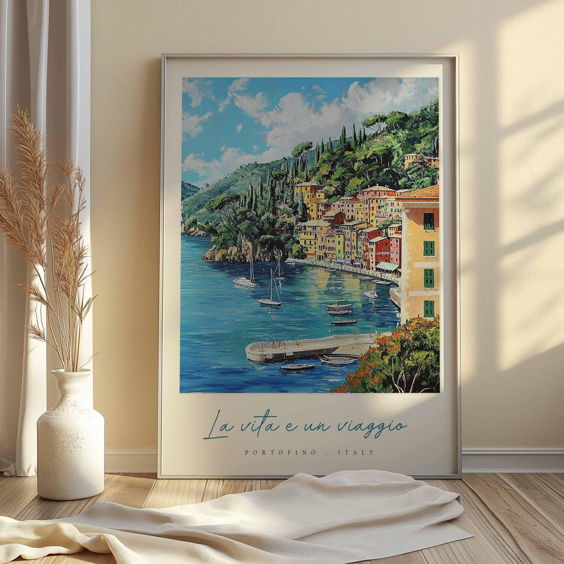 Portofino Poster Italian Travel Print Portofino Travel Art Portofino Wall Art Italy Art Italy Travel Decor Italian Travel Gift - Image 2