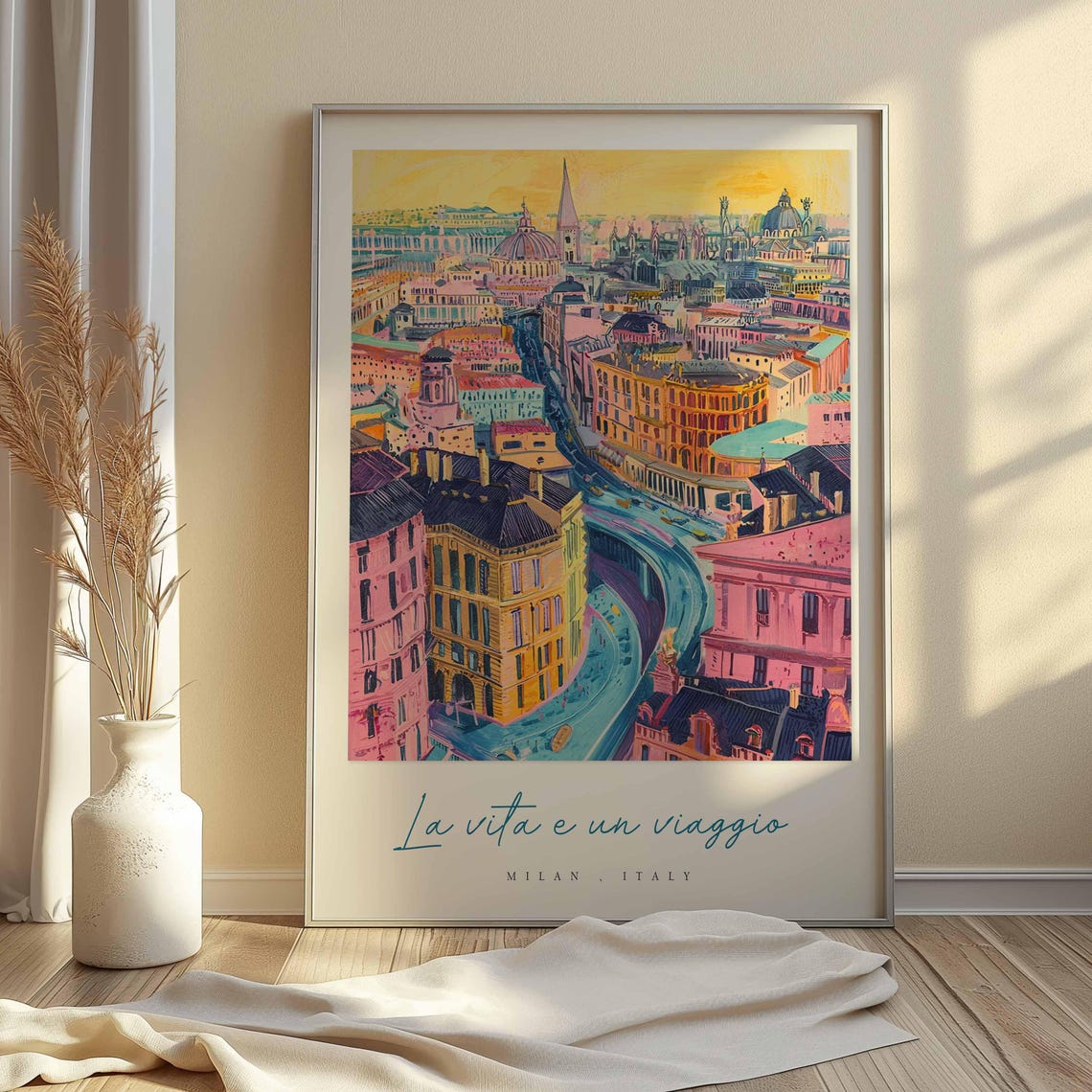 Milan Poster Italian Travel Print Milan Travel Art Milan Wall Art Italy Art Italy Travel Decor Italian Travel Gift - Image 2
