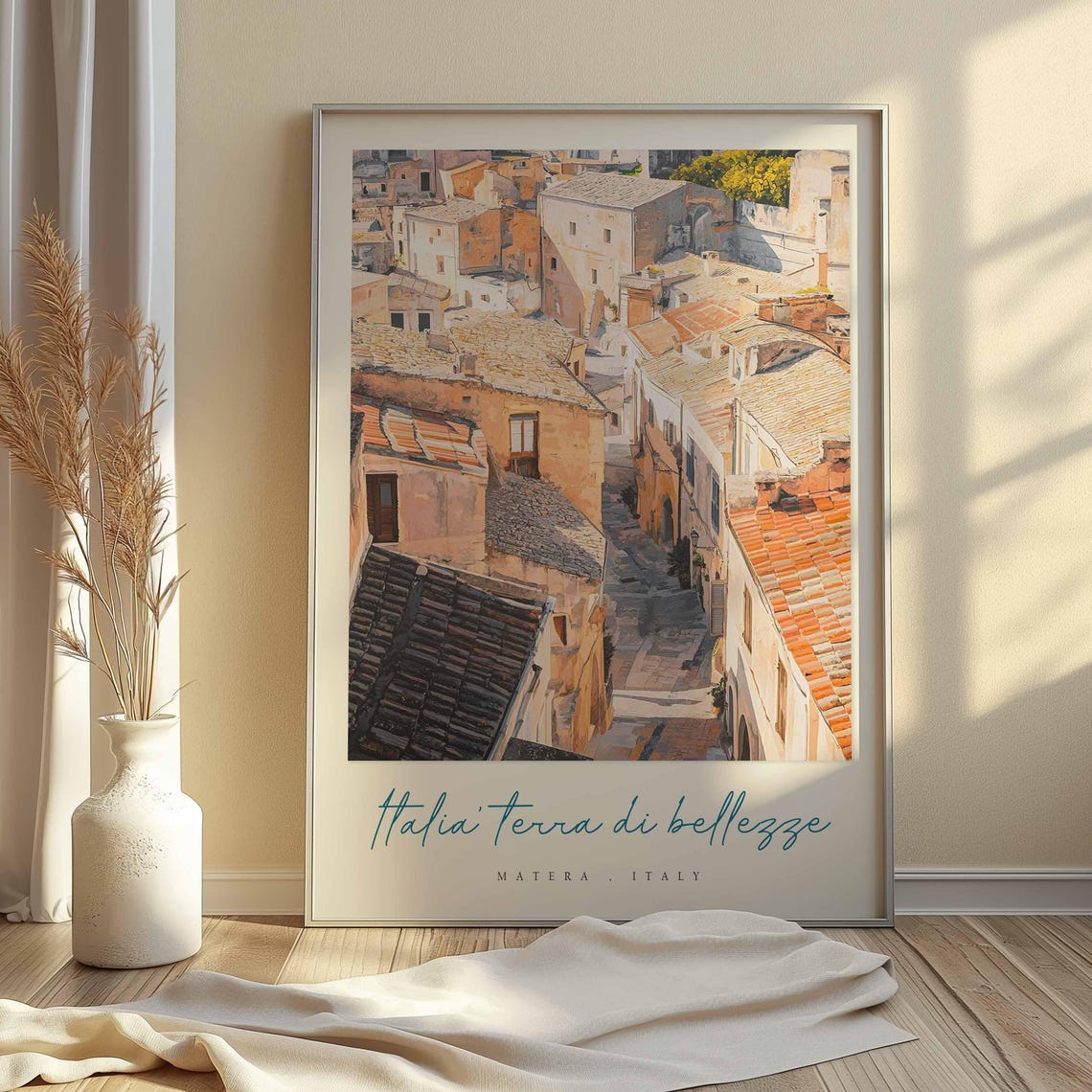 Matera Poster Italian Travel Print Matera Travel Art Matera Wall Art Italy Art Italy Travel Decor Italian Travel Gift - Image 2