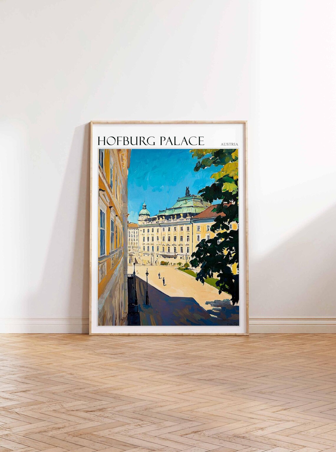 Hofburg Palace Austria Sunny Palace Courtyard Painting Poster - Image 3
