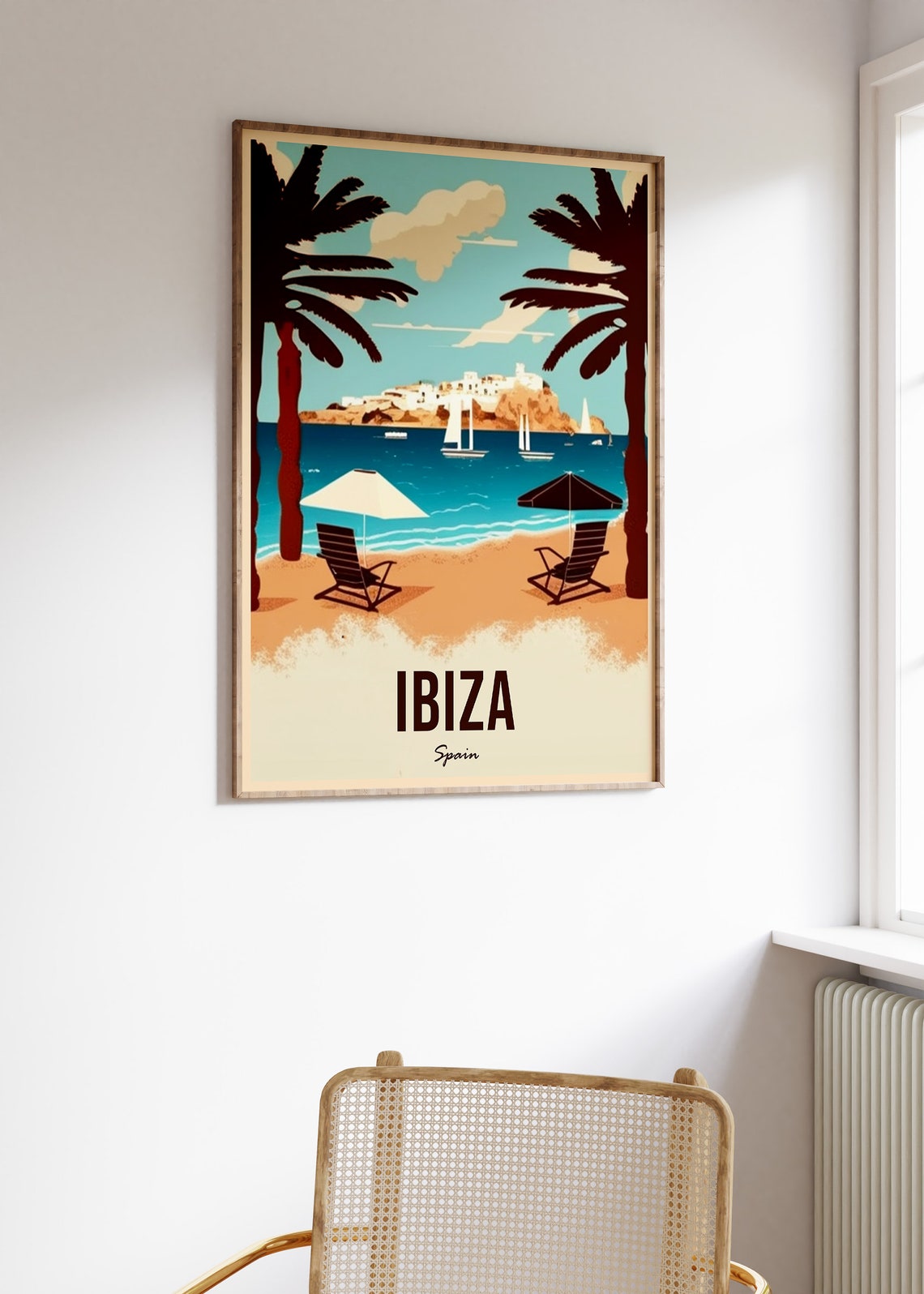 Ibiza Travel Print Ibiza Travel Poster Spain Travel Wall Art Colourful Travel Art Vintage Travel Travel Gift A1a2a3a4 - Image 3